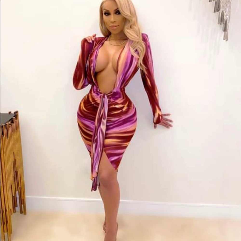 PoshbyV - Yulez dress (Wine multi) Dress